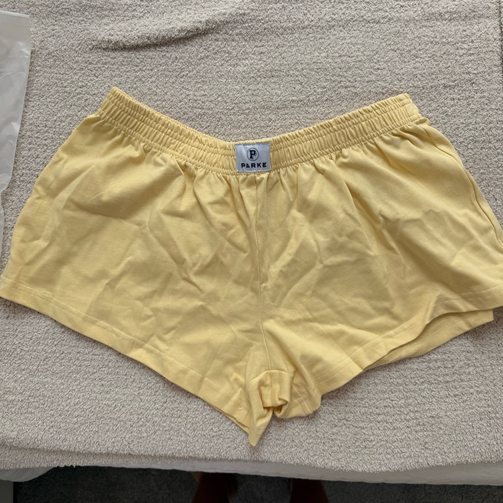 Parke Summerland Yellow “Peel” Cotton Boxer Shorts